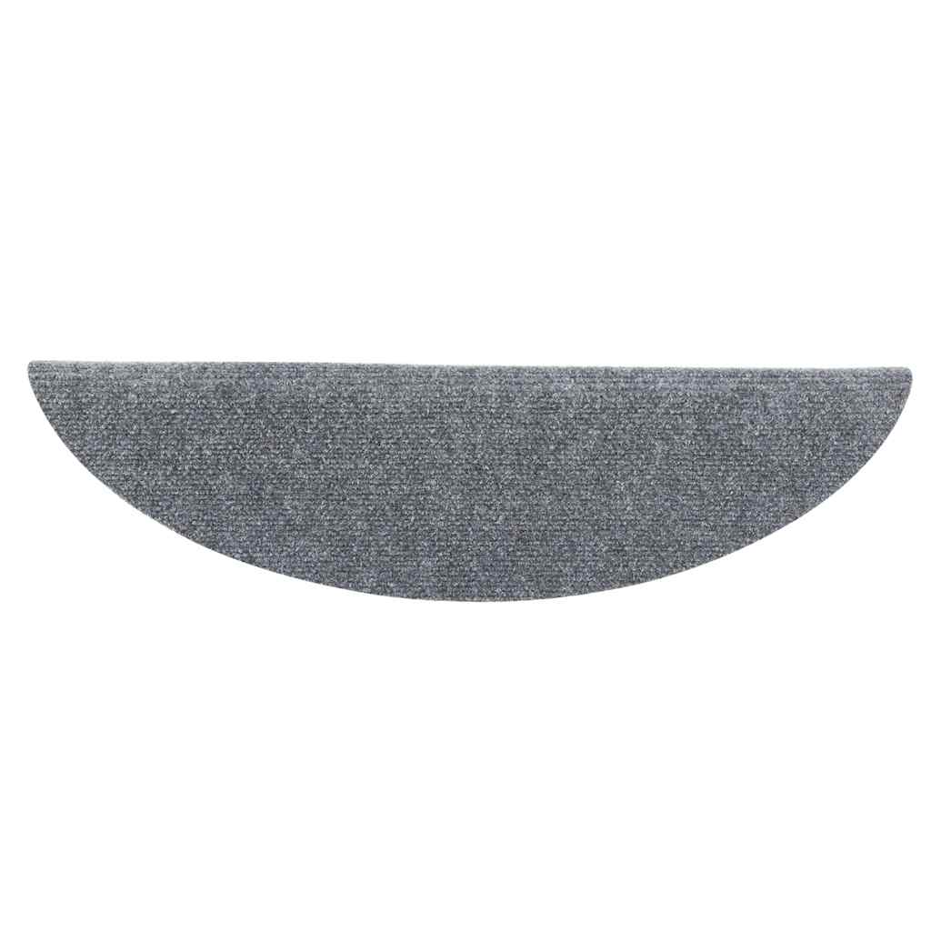 Selbstklebende Treppenmatten 10 Stk. Hellgrau 56x17x3 cm