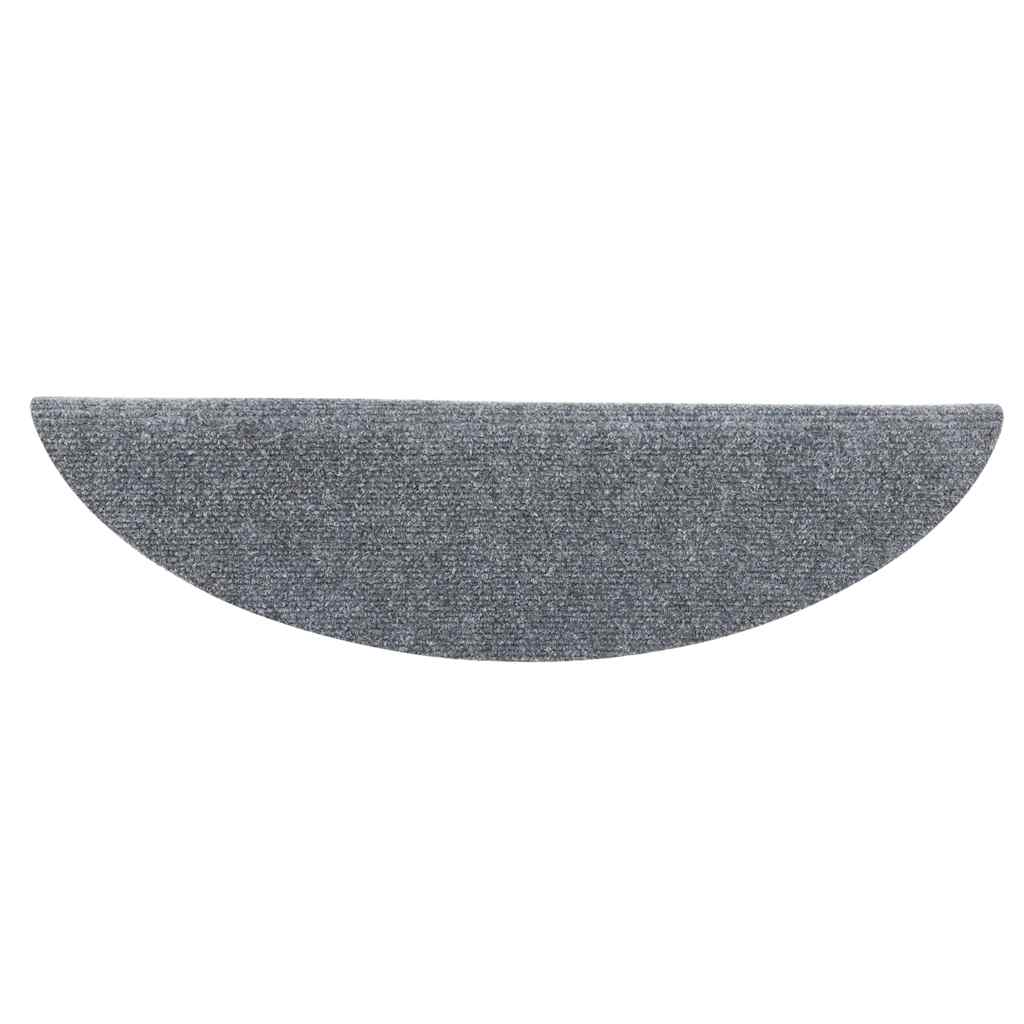 Stufenmatten Selbstklebend 10 Stk. 56x17x3 cm Hellgrau Halbrund