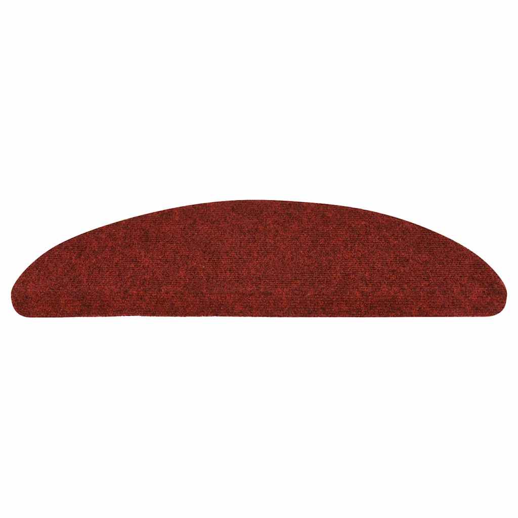 Stufenmatten Selbstklebend 10 Stk. 56x17x3 cm Bordeauxrot Halbrund