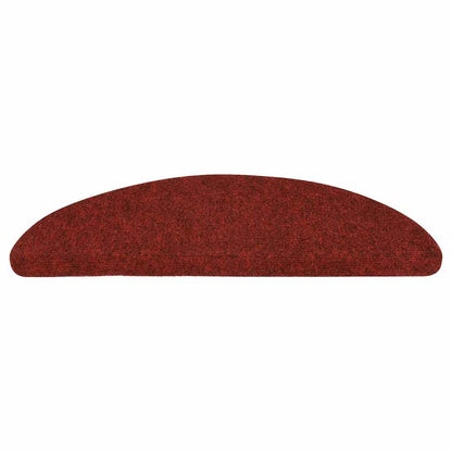 Stufenmatten Selbstklebend 10 Stk. 56x17x3 cm Bordeauxrot Halbrund