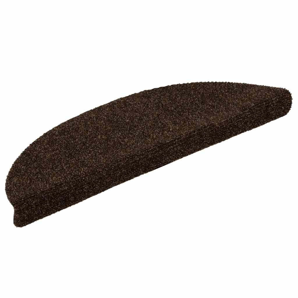 Stufenmatten Selbstklebend 5 Stk. 56x17x3 cm Braun Halbrund