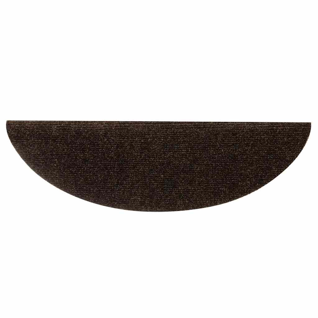 Stufenmatten Selbstklebend 5 Stk. 56x17x3 cm Braun Halbrund