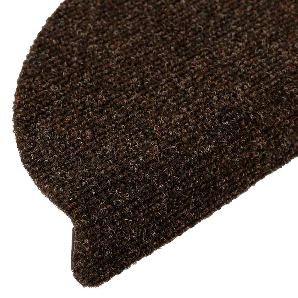Stufenmatten Selbstklebend 10 Stk. 56x17x3 cm Braun Halbrund