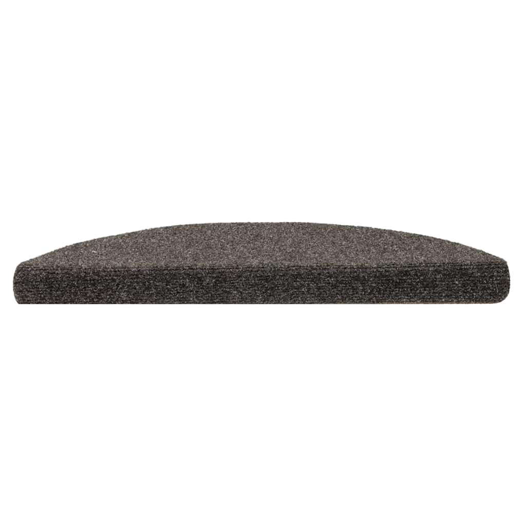 Stufenmatten Selbstklebend 10 Stk. 56x17x3 cm Anthrazit Halbrund