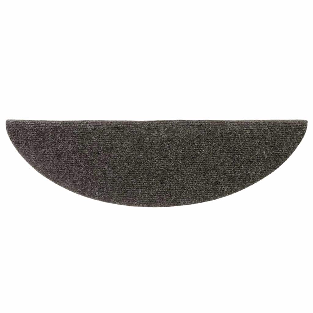 Stufenmatten Selbstklebend 10 Stk. 56x17x3 cm Anthrazit Halbrund