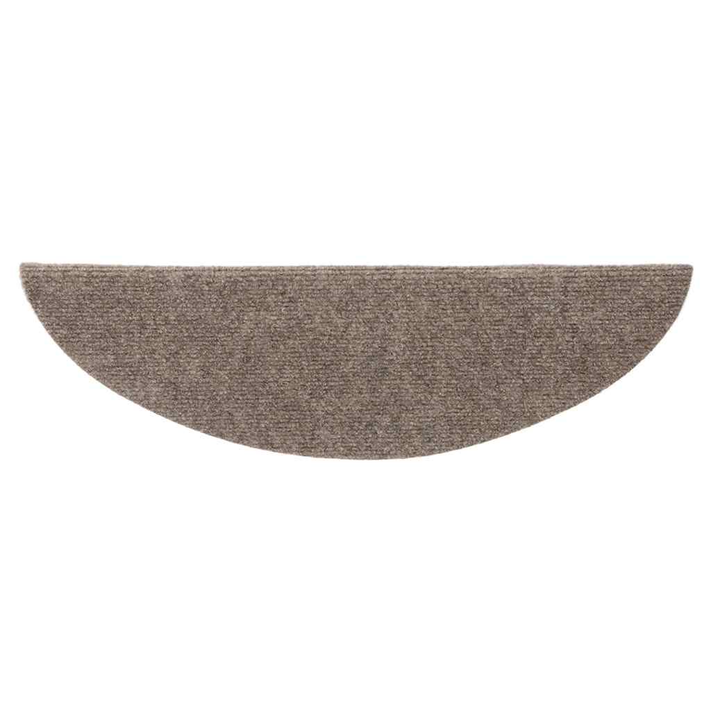 Stufenmatten Selbstklebend 10 Stk. 56x17x3 cm Beige Halbrund