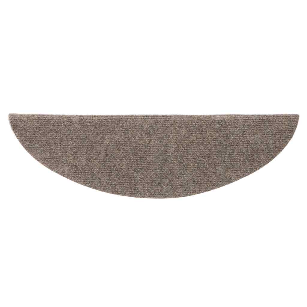 Stufenmatten Selbstklebend 10 Stk. 56x17x3 cm Beige Halbrund