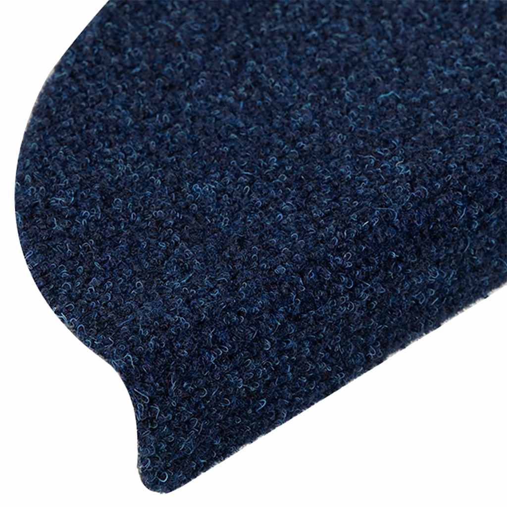 Stufenmatten Selbstklebend 10 Stk. 56x17x3 cm Marineblau Halbrund