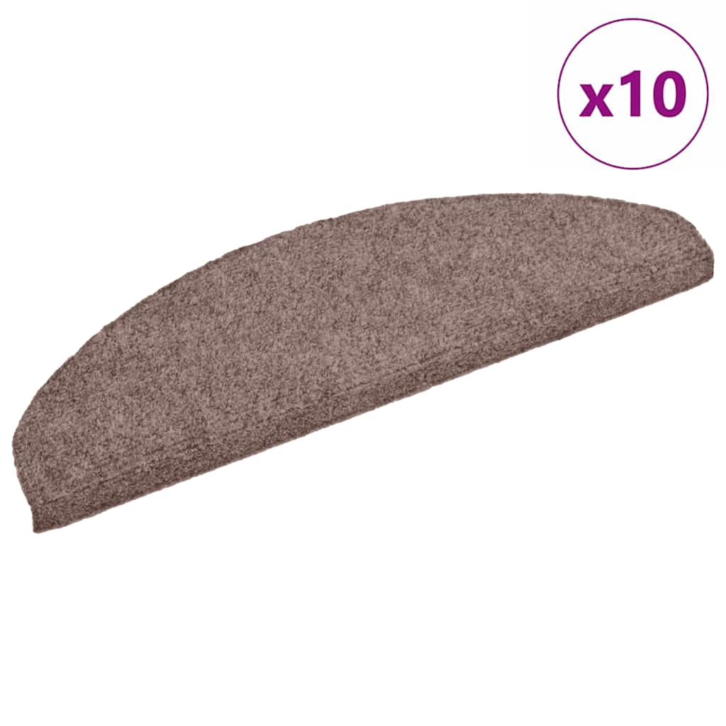 Stufenmatten Selbstklebend 10 Stk. 65x21x4 cm Hellbraun Halbrund Groß