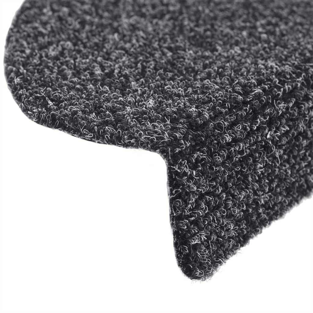 Stufenmatten Selbstklebend 5 Stk. 65x21x4 cm Dunkelgrau Halbrund Groß
