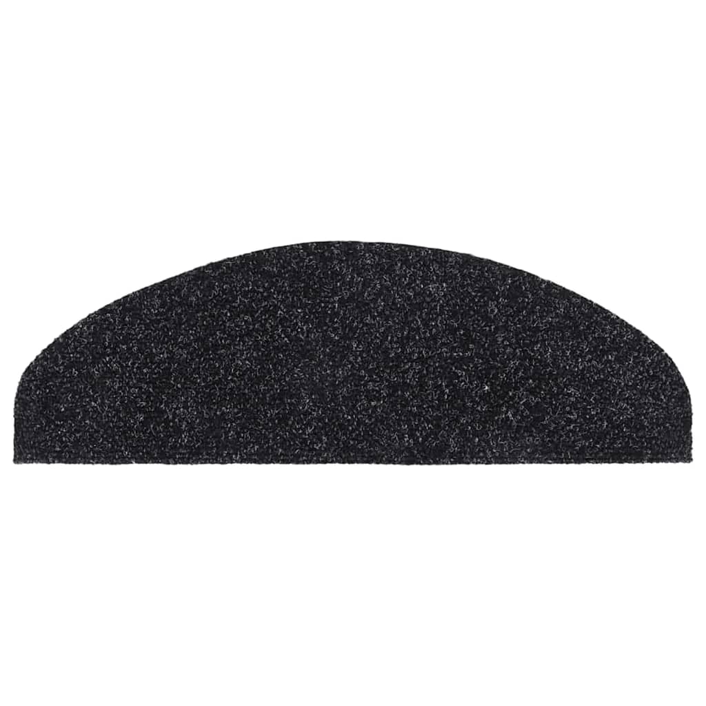 Stufenmatten Selbstklebend 5 Stk. 65x21x4 cm Schwarz Halbrund Groß