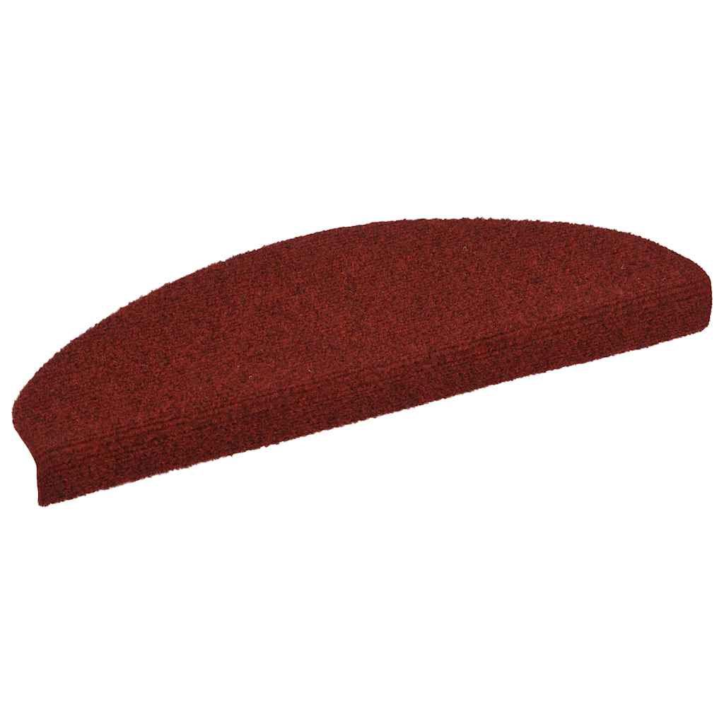Stufenmatten Selbstklebend 10 Stk. 65x21x4 cm Bordeauxrot Halbrund Groß