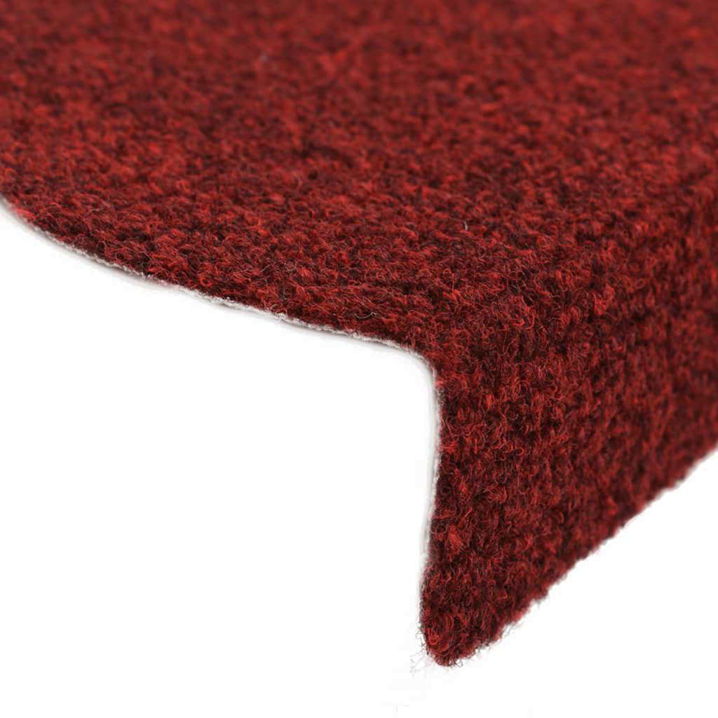 Stufenmatten Selbstklebend 10 Stk. 65x21x4 cm Bordeauxrot Halbrund Groß