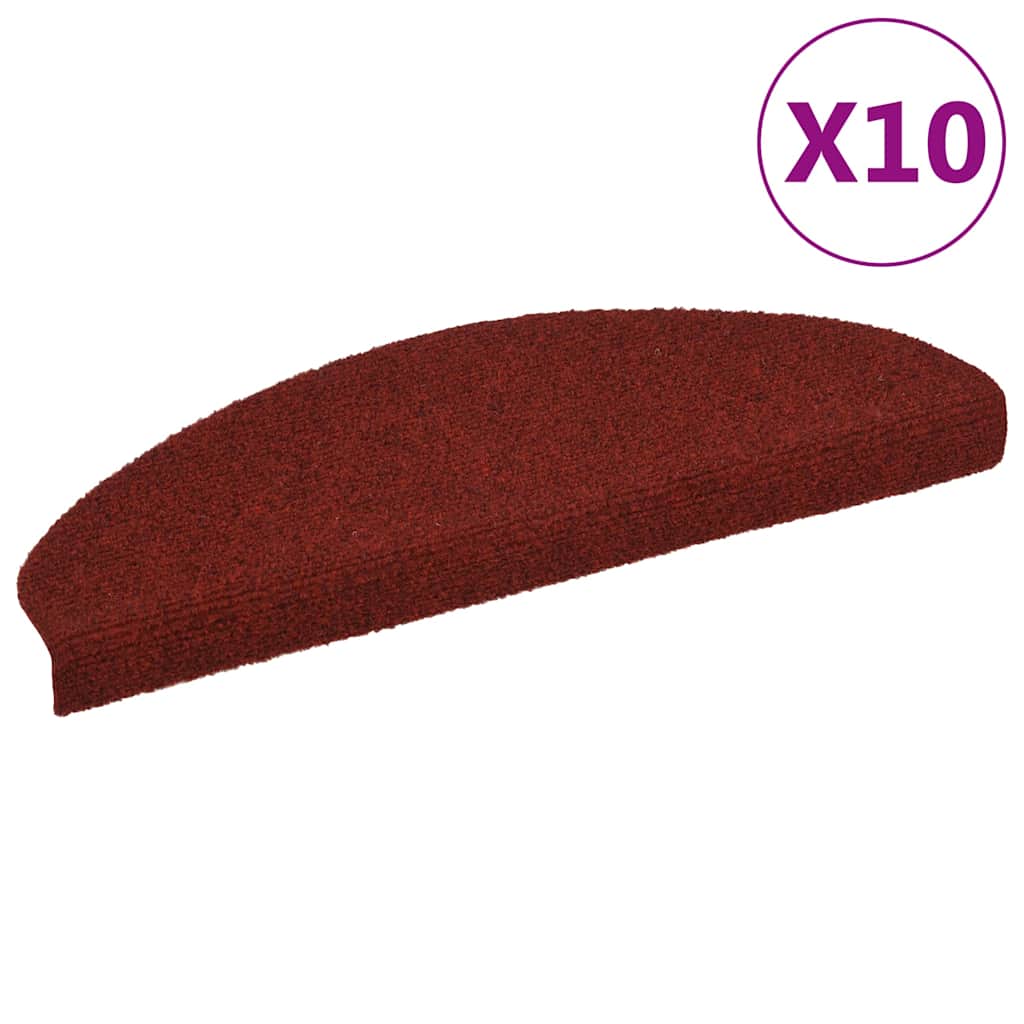 Stufenmatten Selbstklebend 10 Stk. 65x21x4 cm Bordeauxrot