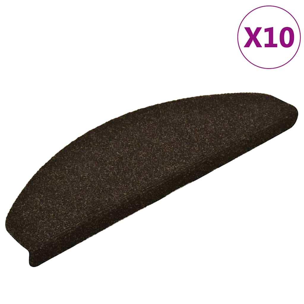 Stufenmatten Selbstklebend 10 Stk. 65x21x4 cm Dunkelbraun