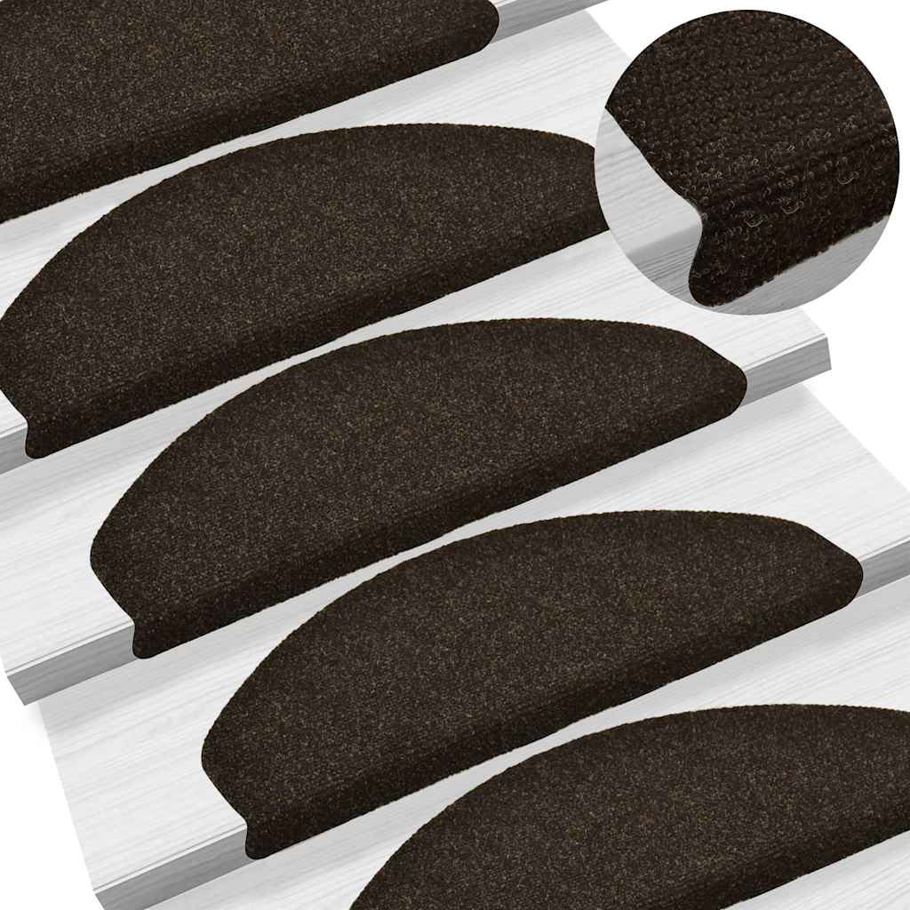 Stufenmatten Selbstklebend 10 Stk. 65x21x4 cm Dunkelbraun