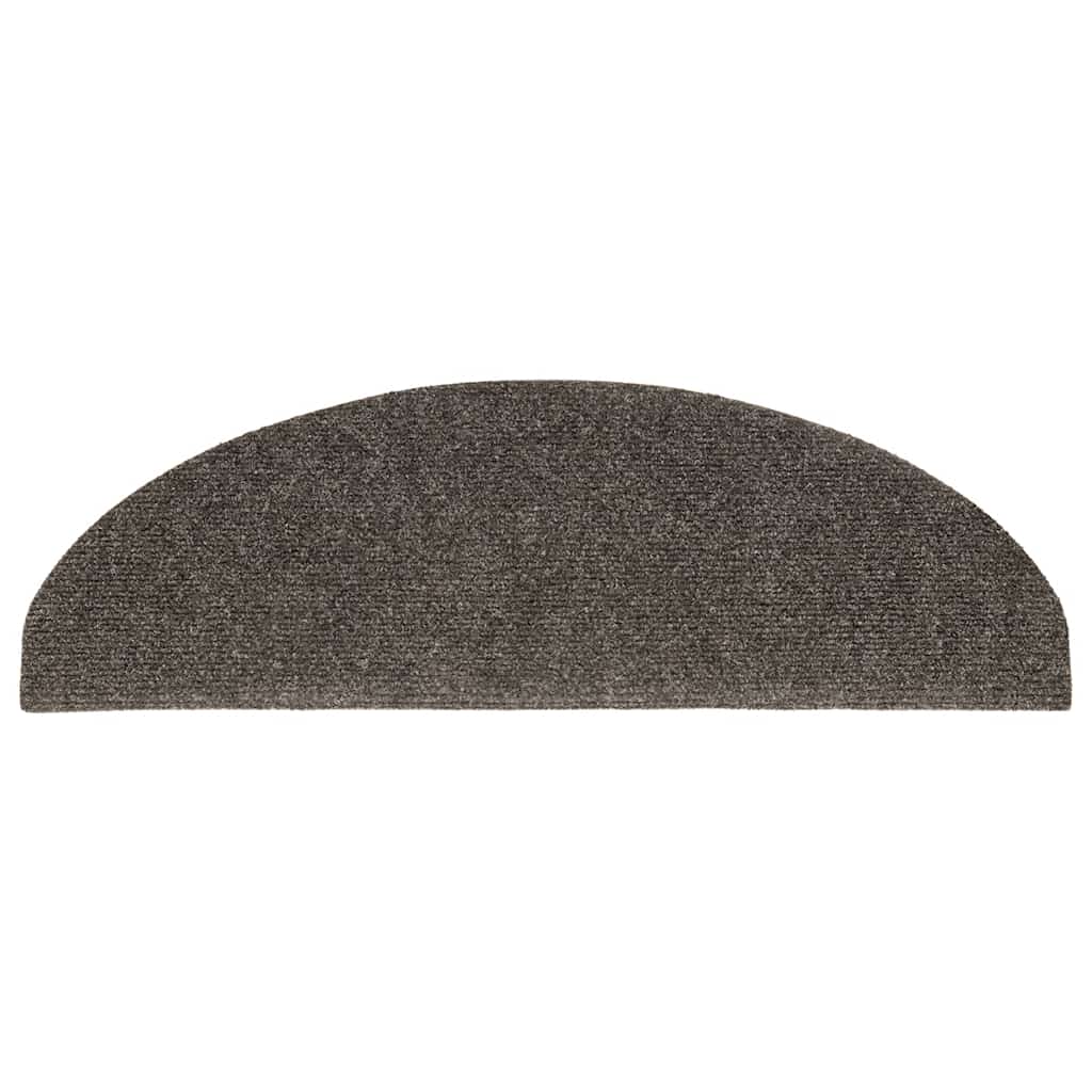 Stufenmatten Selbstklebend 5 Stk. 65x21x4 cm Anthrazit Halbrund Groß