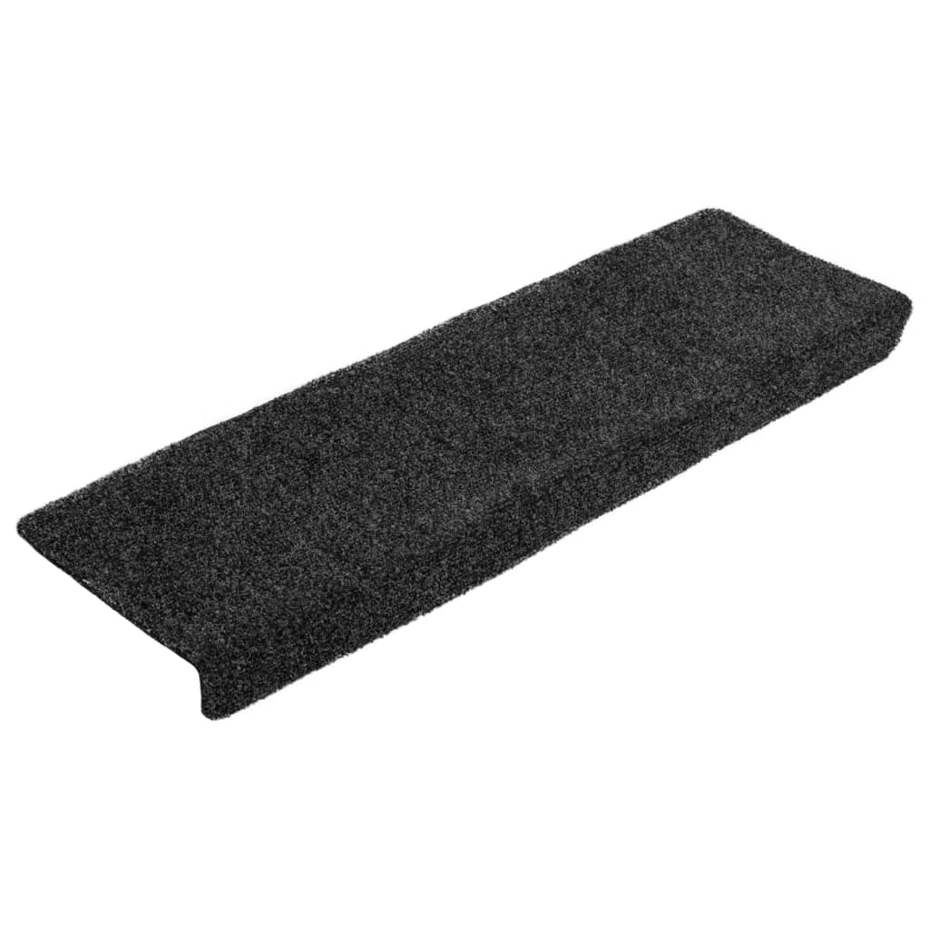 Stufenmatten Selbstklebend 10 Stk. 65x21x4 cm Dunkelgrau Rechteckiger Rand