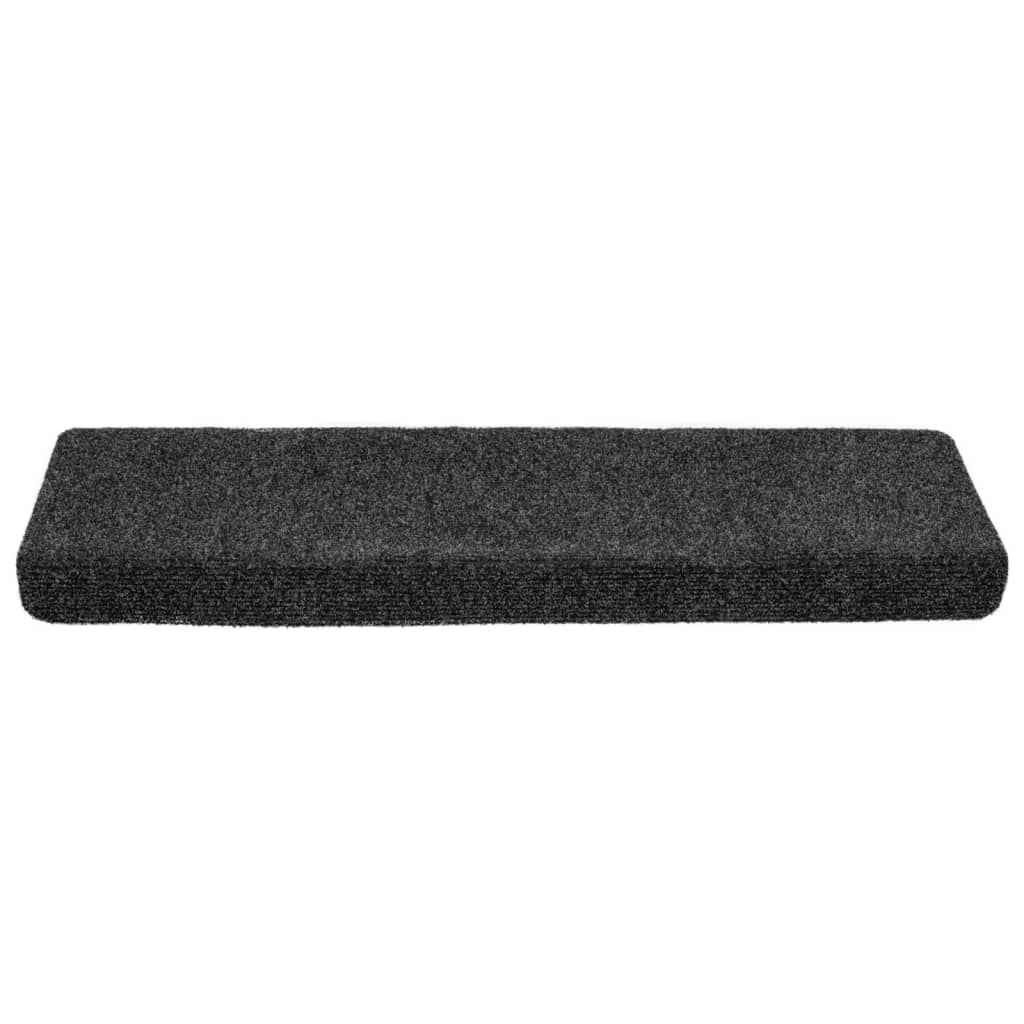 Stufenmatten Selbstklebend 10 Stk. 65x21x4 cm Dunkelgrau Rechteckiger Rand