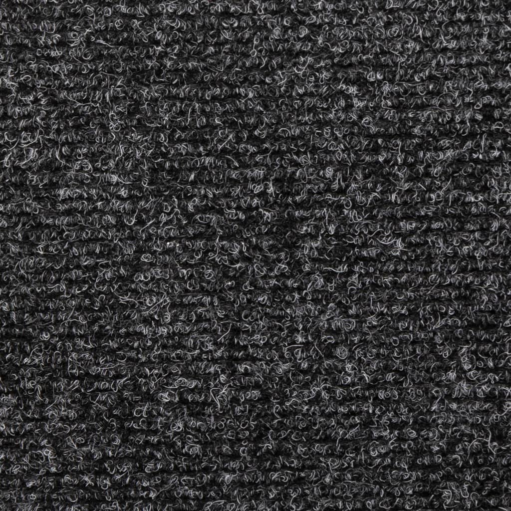 Stufenmatten Selbstklebend 10 Stk. 65x21x4 cm Dunkelgrau Rechteckiger Rand