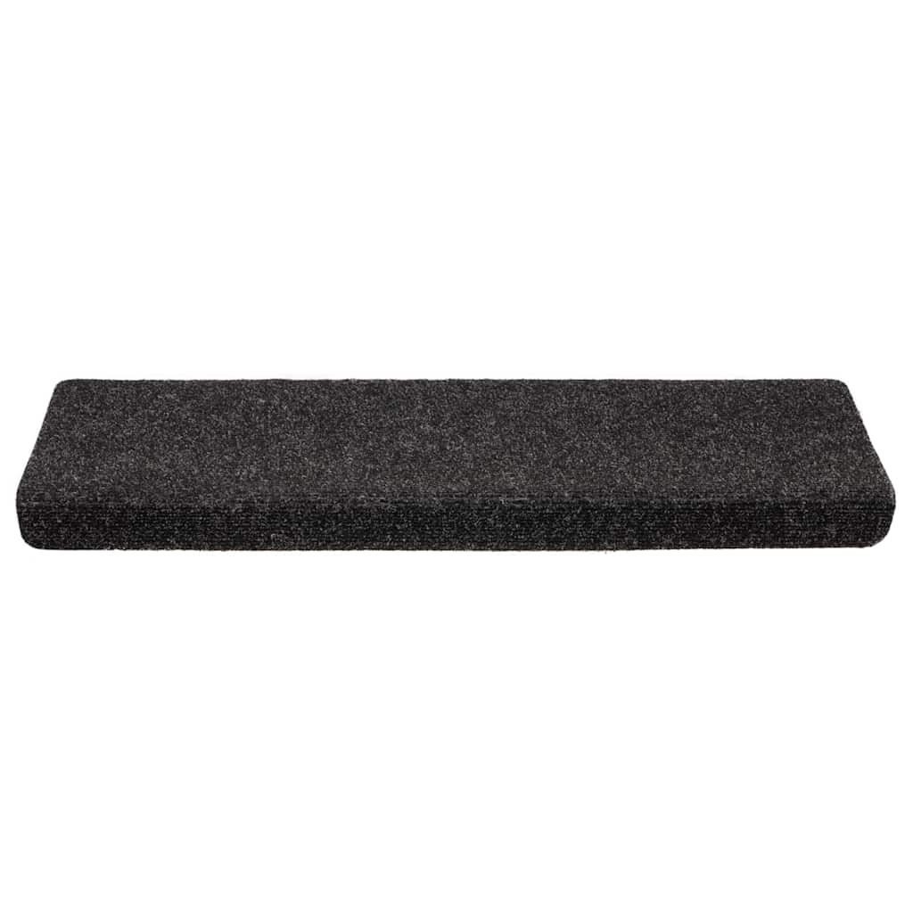 Stufenmatten Selbstklebend 10 Stk. 65x21x4 cm Schwarz