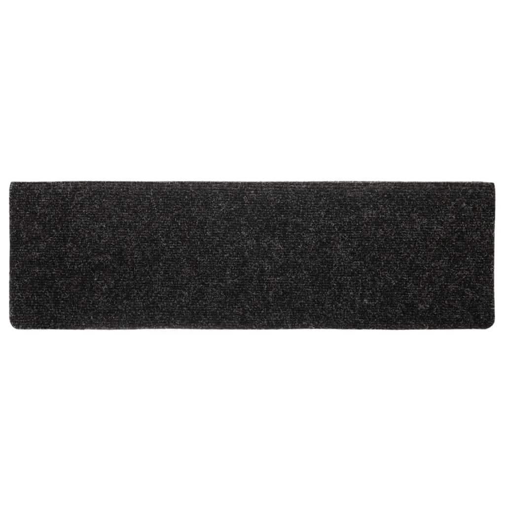 Stufenmatten Selbstklebend 10 Stk. 65x21x4 cm Schwarz