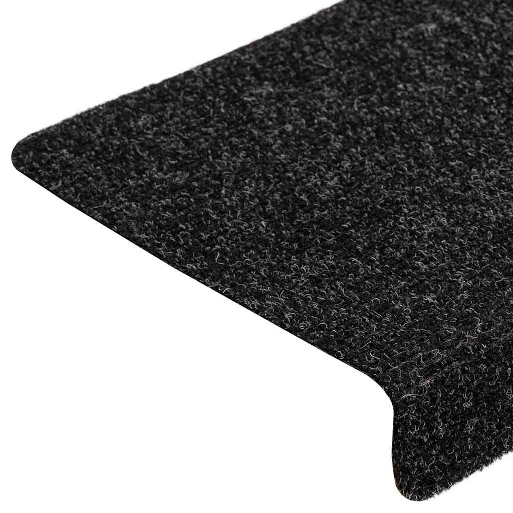 Stufenmatten Selbstklebend 10 Stk. 65x21x4 cm Schwarz