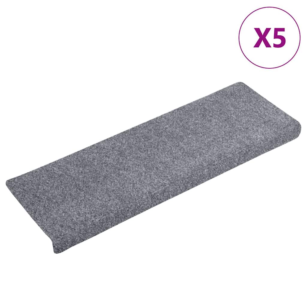 Stufenmatten Selbstklebend 5 Stk. 65x21x4 cm Hellgrau