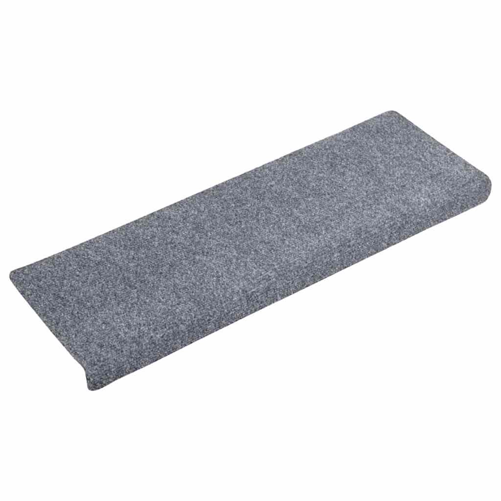 Stufenmatten Selbstklebend 10 Stk. 65x21x4 cm Hellgrau Rechteckiger Rand