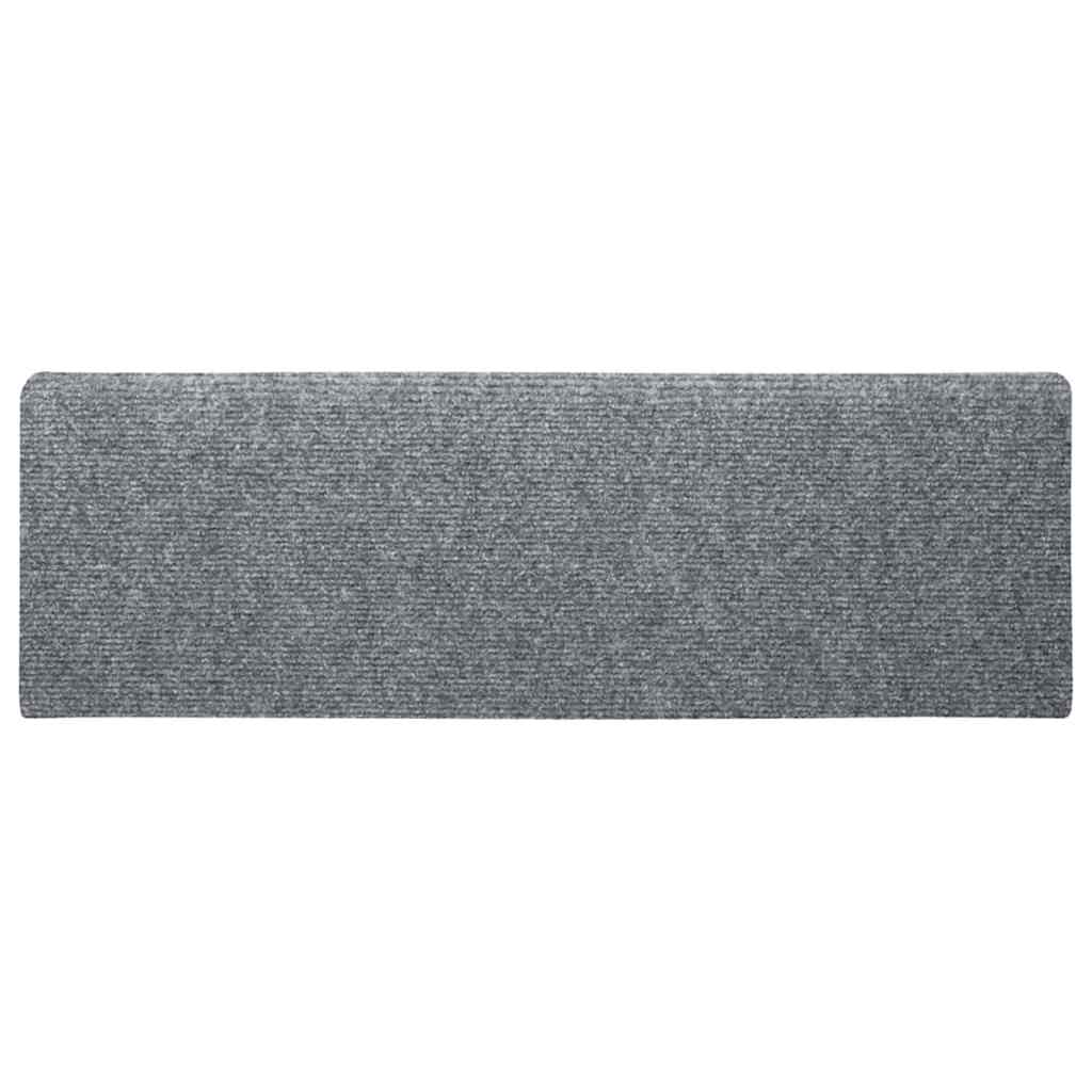 Stufenmatten Selbstklebend 10 Stk. 65x21x4 cm Hellgrau Rechteckiger Rand