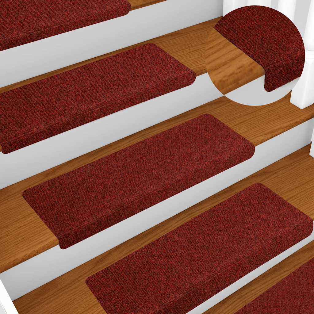 Stufenmatten Selbstklebend 5 Stk. 65x21x4 cm Bordeauxrot