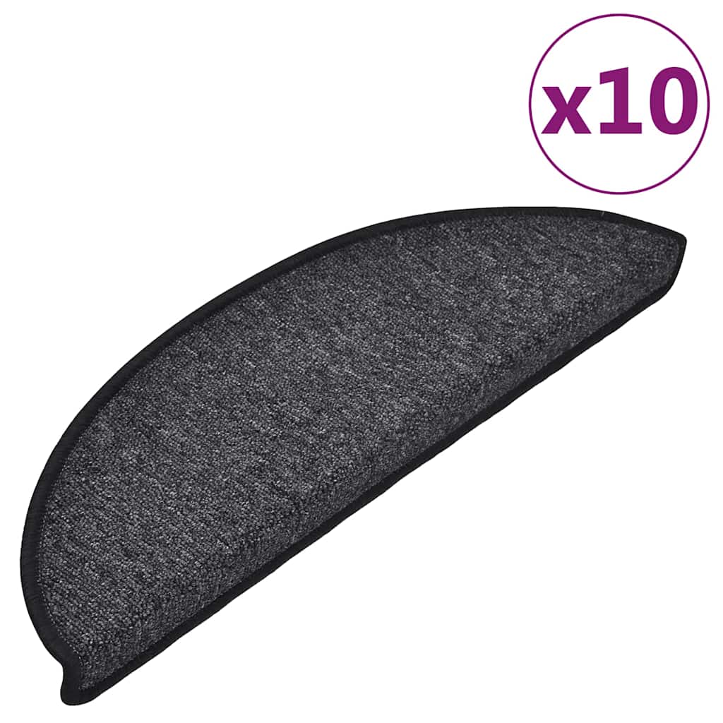 Stufenmatten 10 Stk. 56x17x3 cm Anthrazit Halbrund