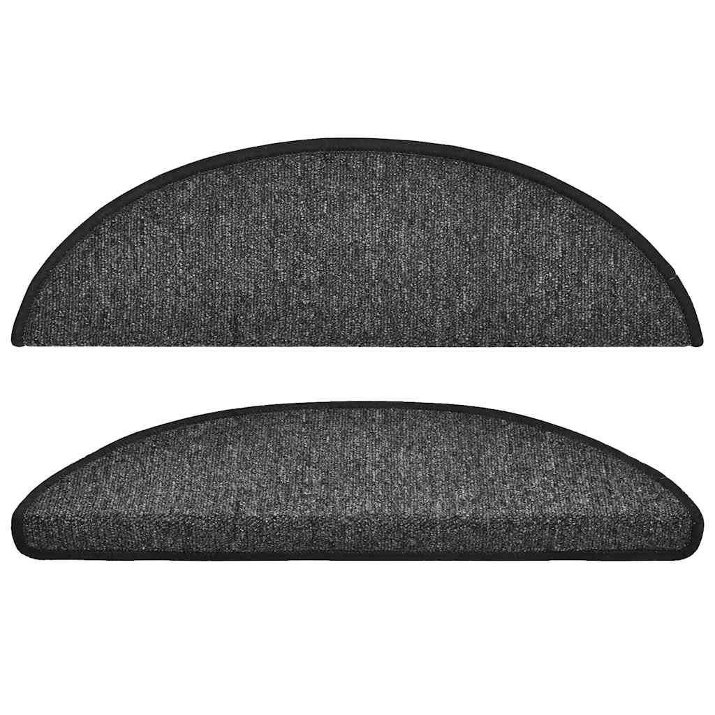 Stufenmatten 10 Stk. 56x17x3 cm Anthrazit Halbrund