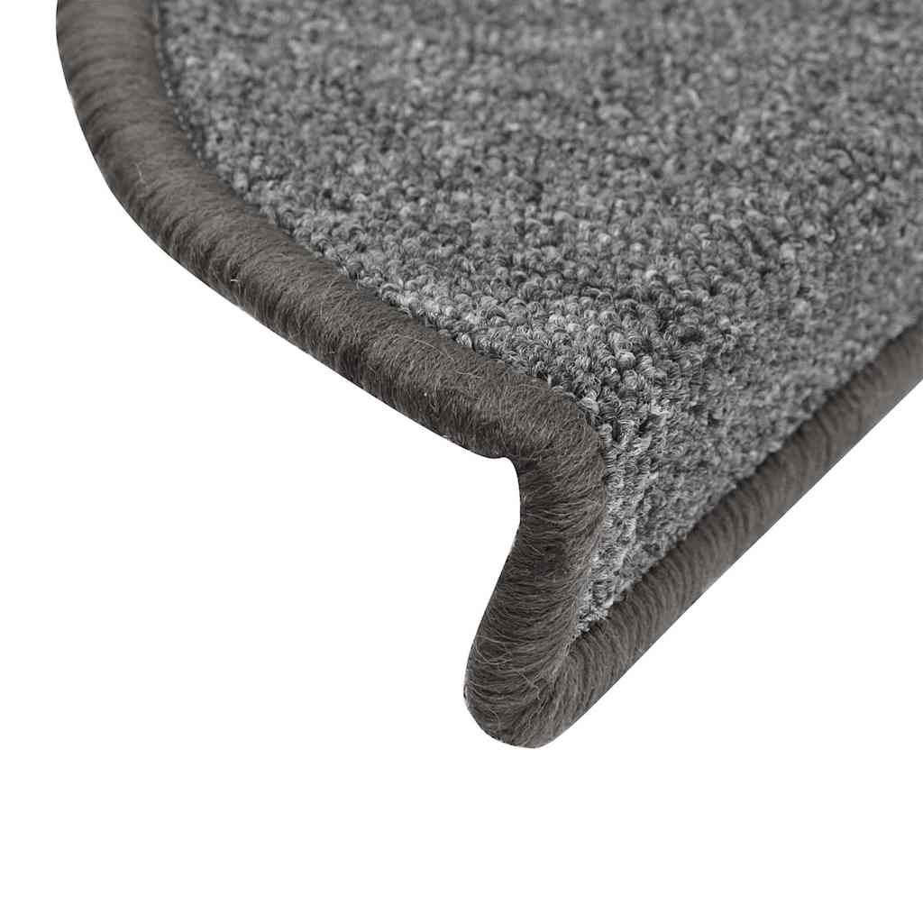 Stufenmatten 10 Stk. 56x17x3 cm Dunkelgrau Halbrund