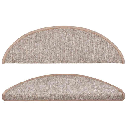 Stufenmatten 10 Stk. 56x17x3 cm Hellbraun Halbrund