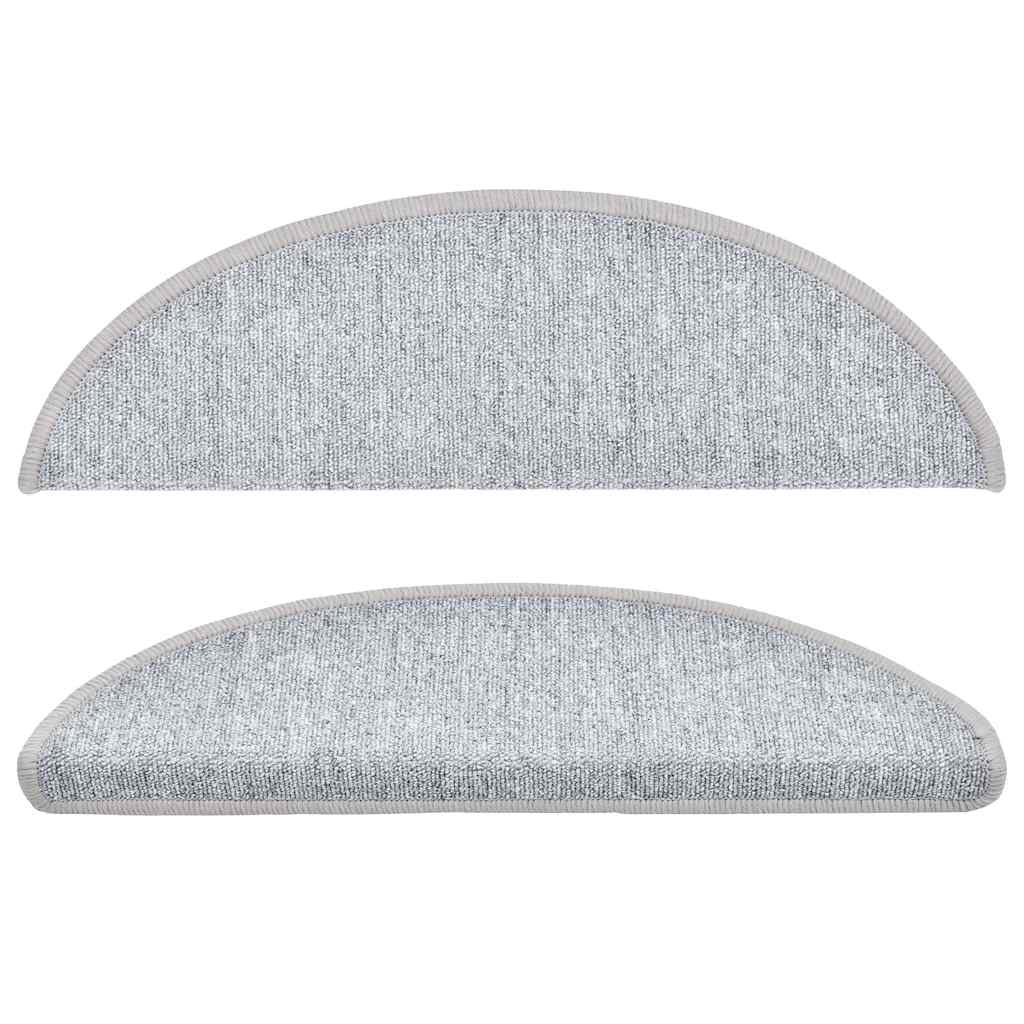 Stufenmatten 10 Stk. 56x17x3 cm Hellgrau Halbrund