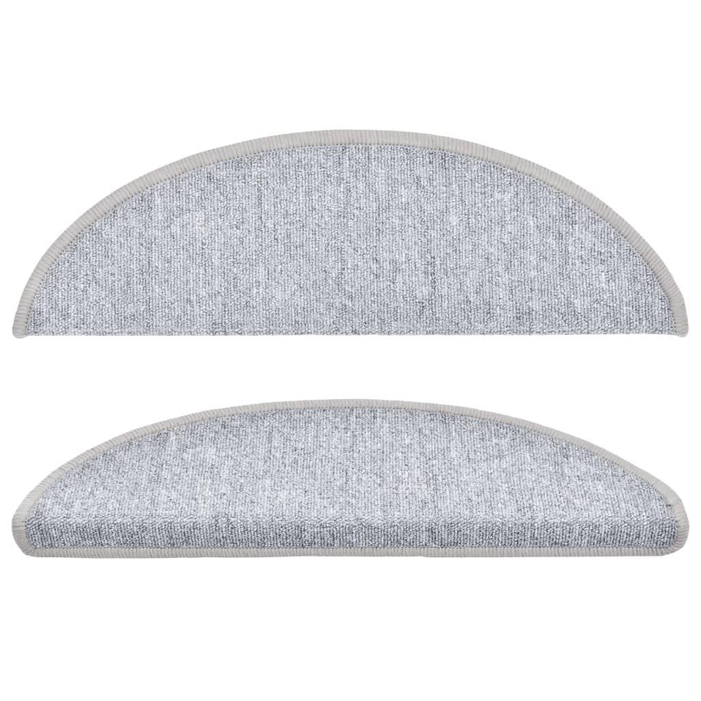 Stufenmatten 10 Stk. 56x17x3 cm Hellgrau Halbrund