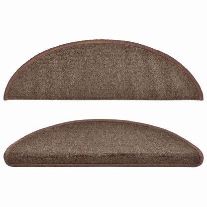 Stufenmatten 10 Stk. 56x17x3 cm Kaffeebraun Halbrund