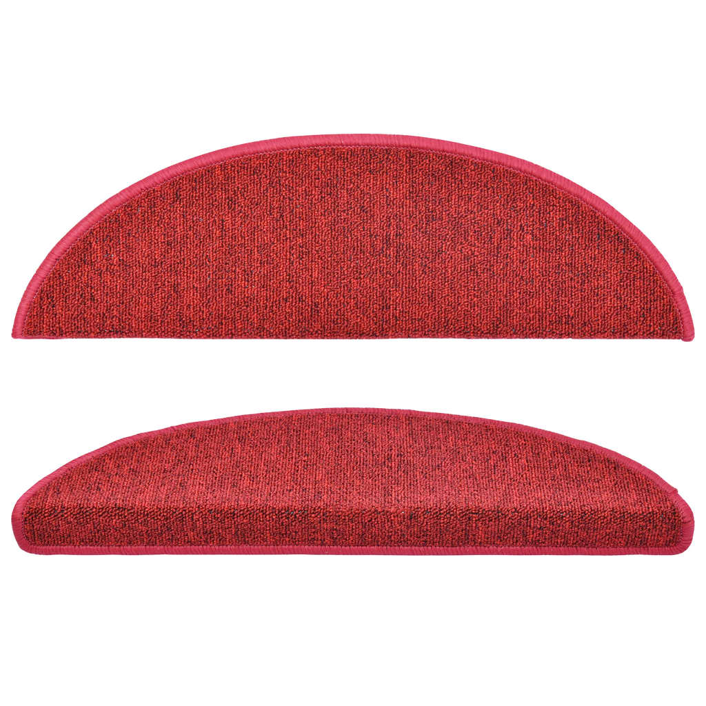 Stufenmatten 10 Stk. 56x17x3 cm Rot Halbrund
