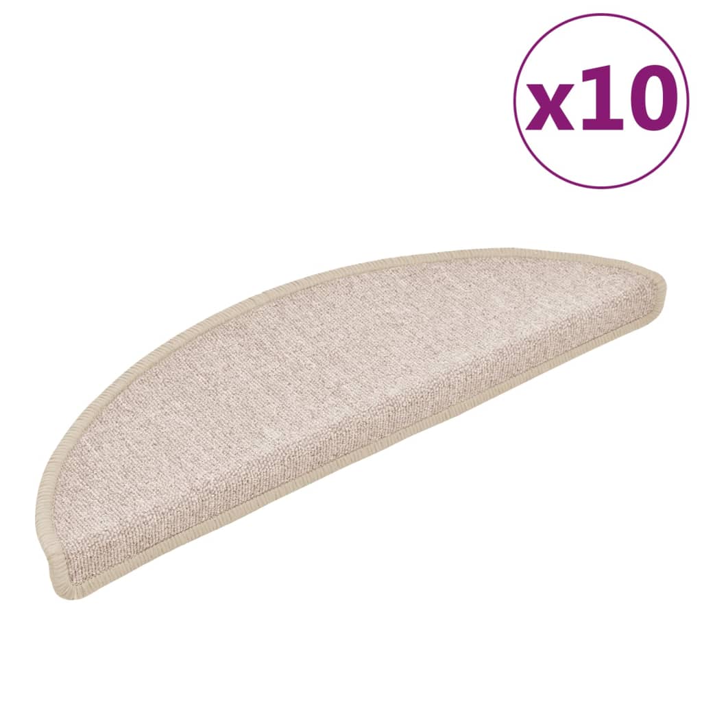 Stufenmatten 10 Stk. 56x17x3 cm Taupe Halbrund