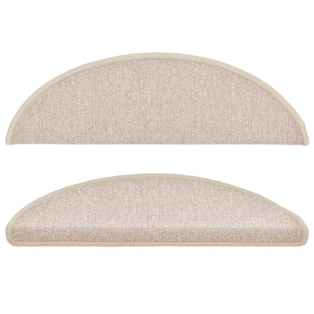 Stufenmatten 10 Stk. 56x17x3 cm Taupe Halbrund