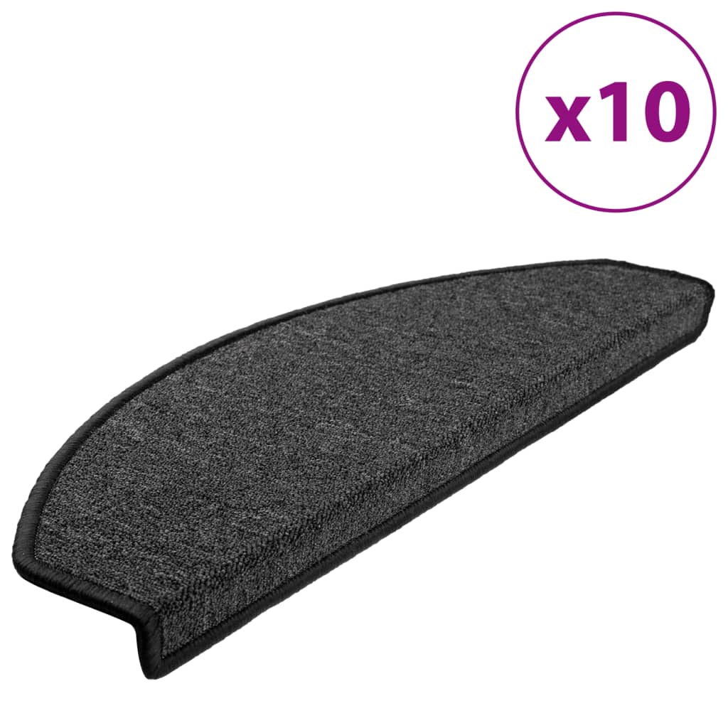 Stufenmatten 10 Stk. 65x24x4 cm Anthrazit Halbrund Groß