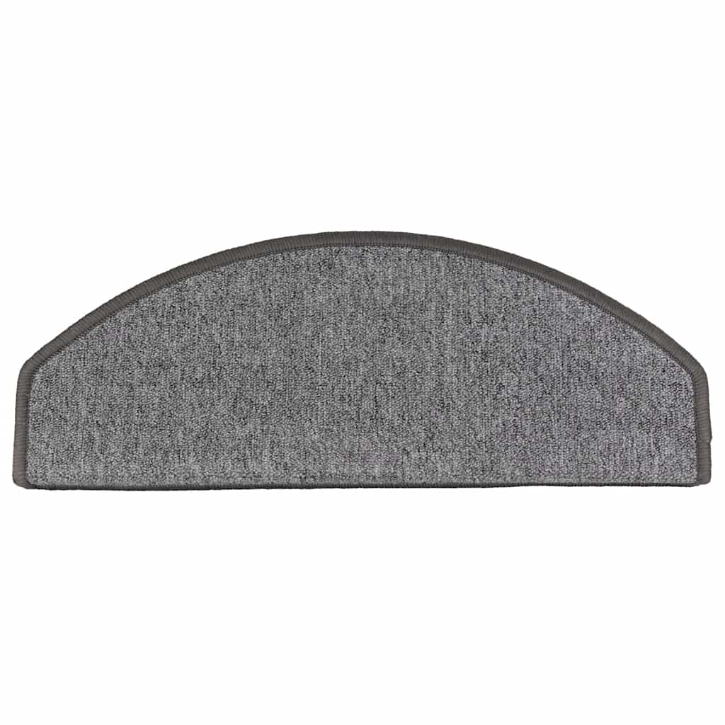 Stufenmatten 10 Stk. 65x24x4 cm Dunkelgrau Halbrund Groß