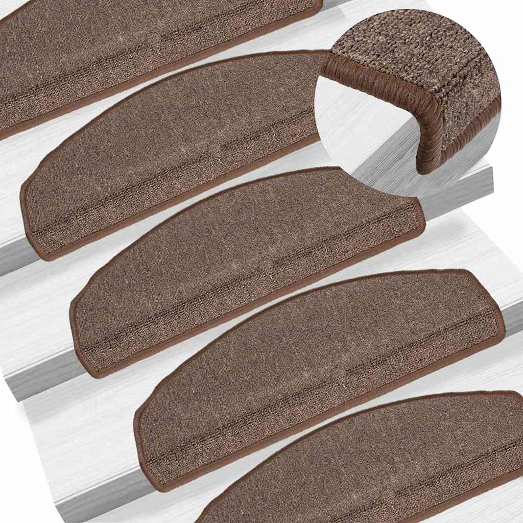 Stufenmatten 10 Stk. 65x24x4 cm Kaffeebraun Halbrund Groß
