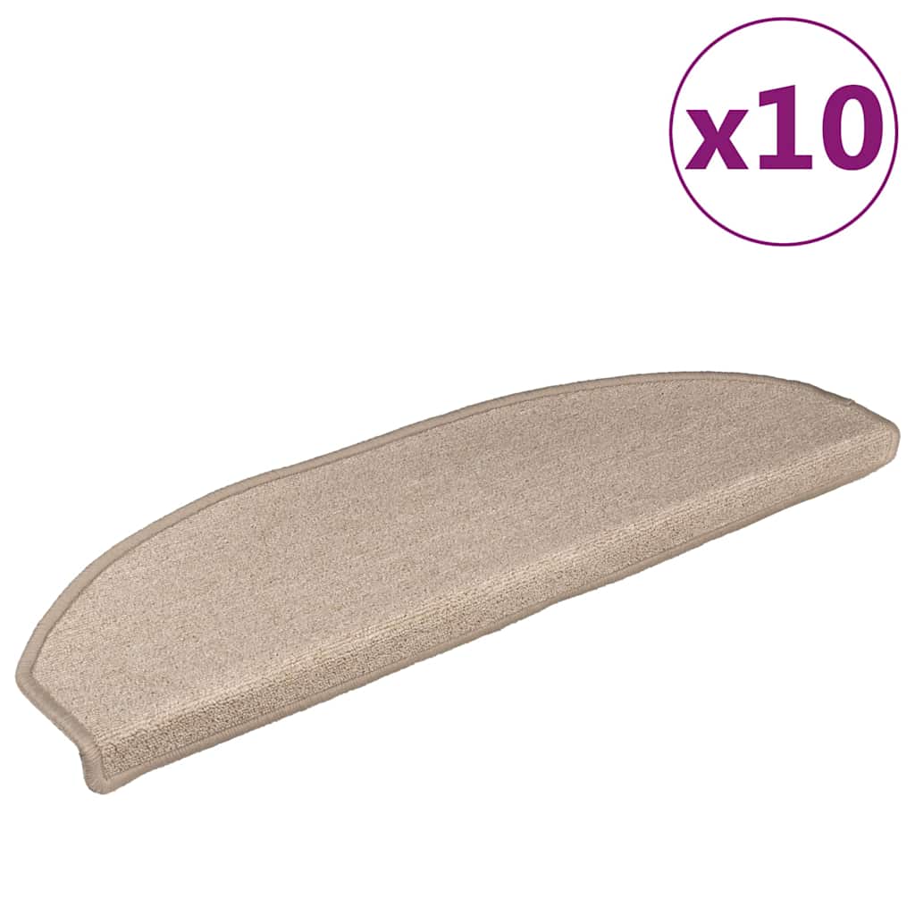 Stufenmatten 10 Stk. 65x24x4 cm Taupe Halbrund Groß