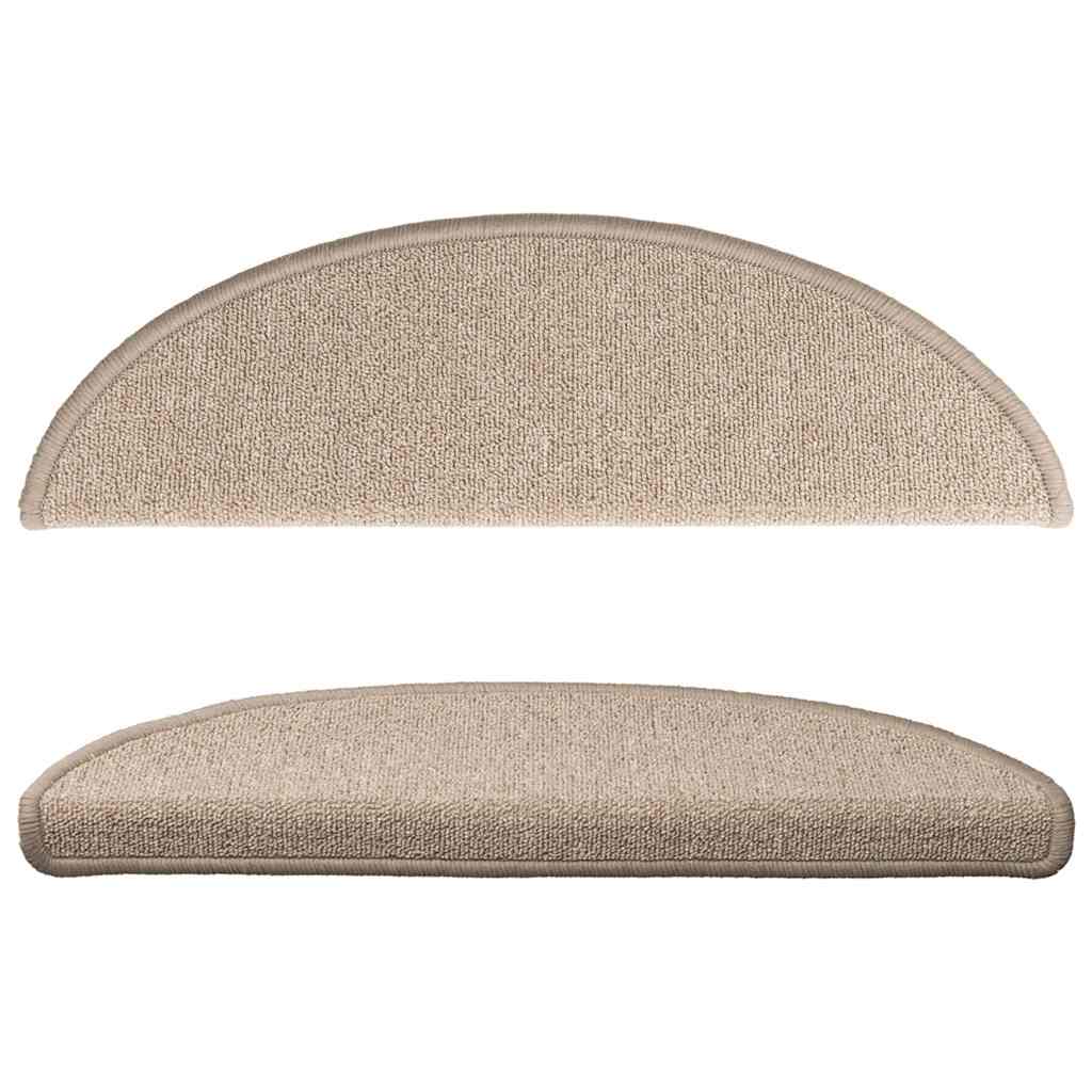 Stufenmatten 10 Stk. 65x24x4 cm Taupe Halbrund Groß
