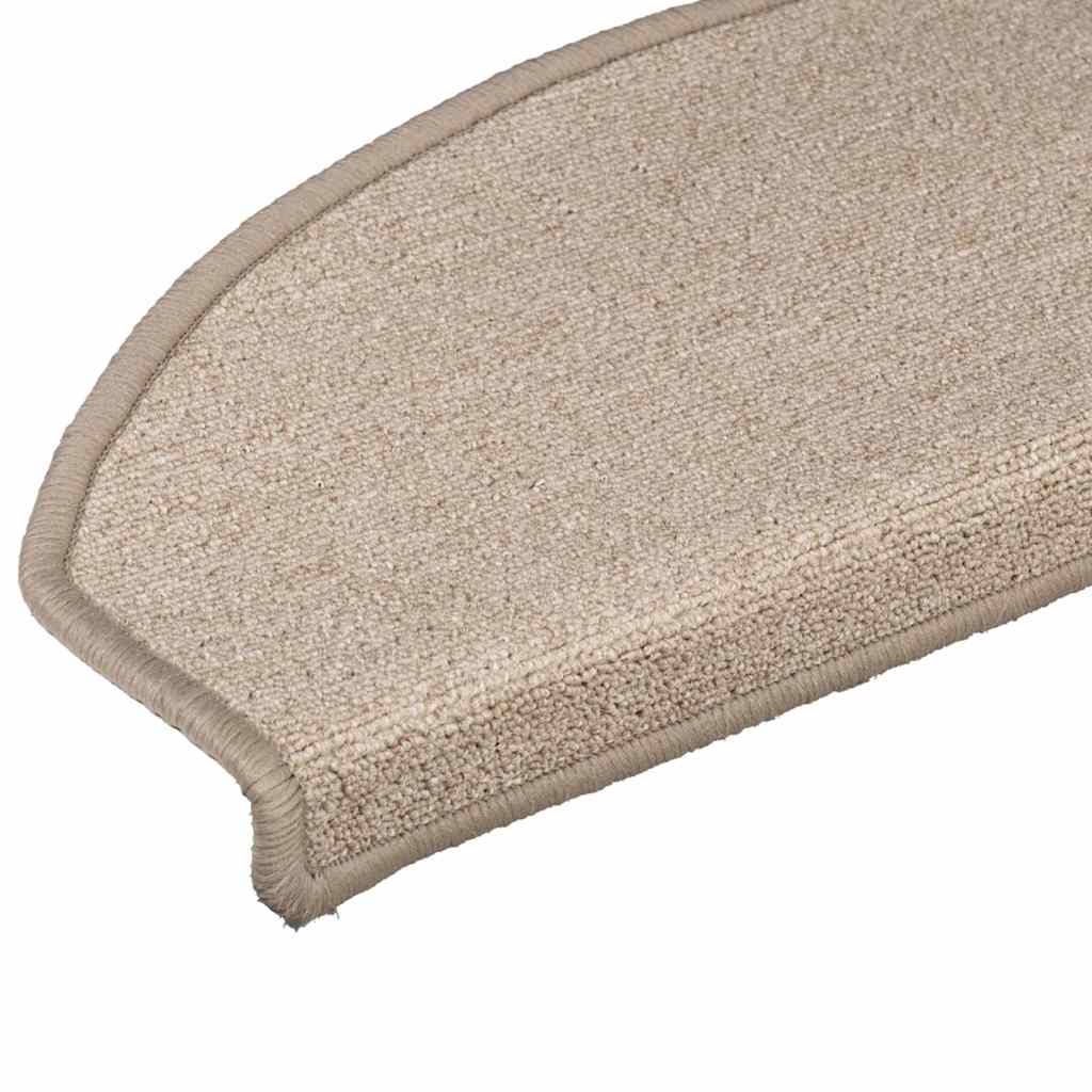 Stufenmatten 10 Stk. 65x24x4 cm Taupe Halbrund Groß