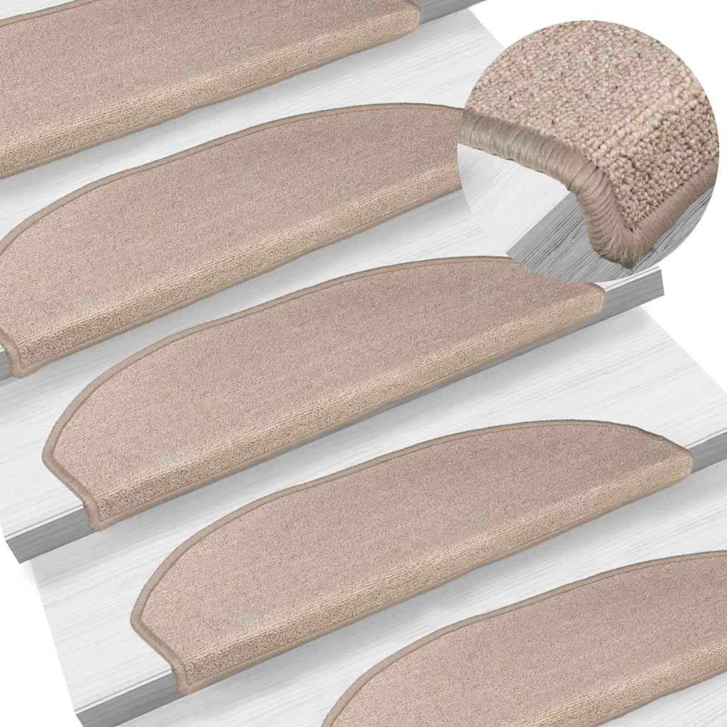 Stufenmatten 10 Stk. 65x24x4 cm Taupe Halbrund Groß