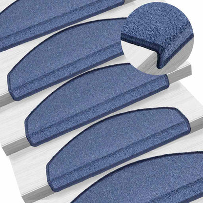 Stufenmatten 10 Stk. 65x24x4 cm Blau Halbrund Groß