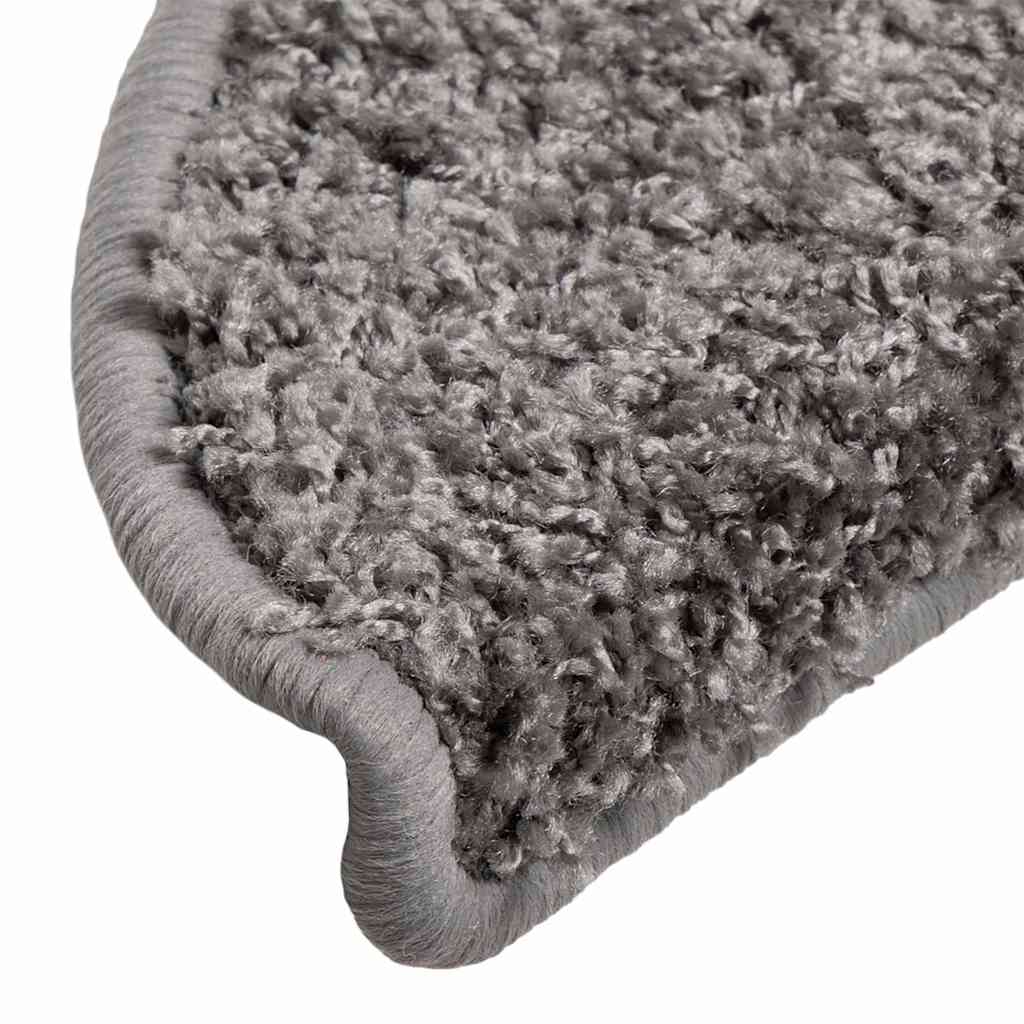 Trapmatten 10 st 56x17x3 cm Grijs Halfrond